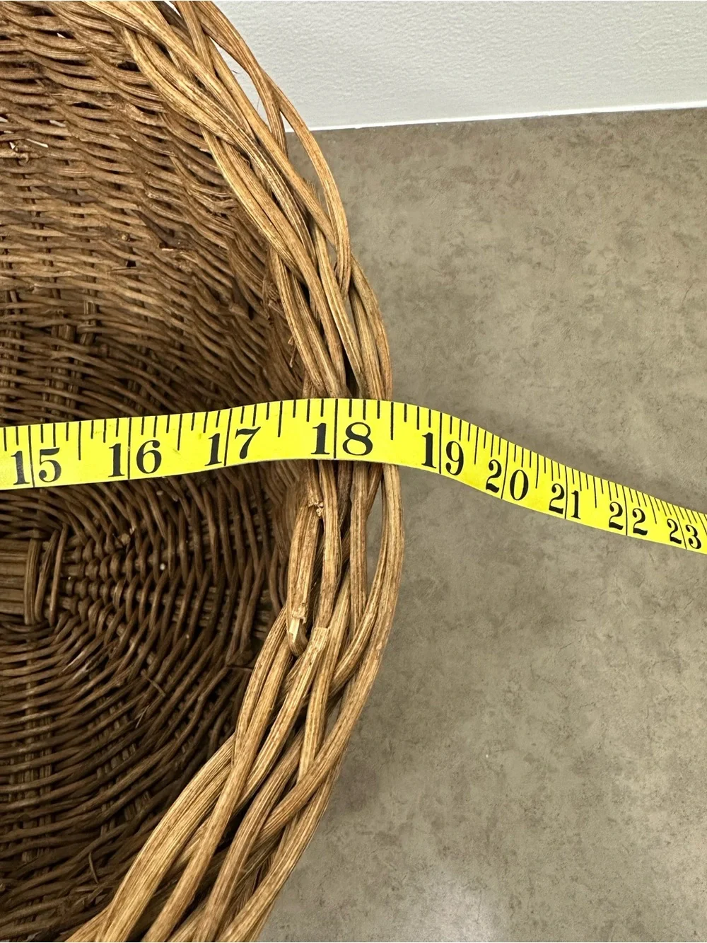 Large Vintage French-Style Woven Wicker Market & Gathering Basket Home Storage